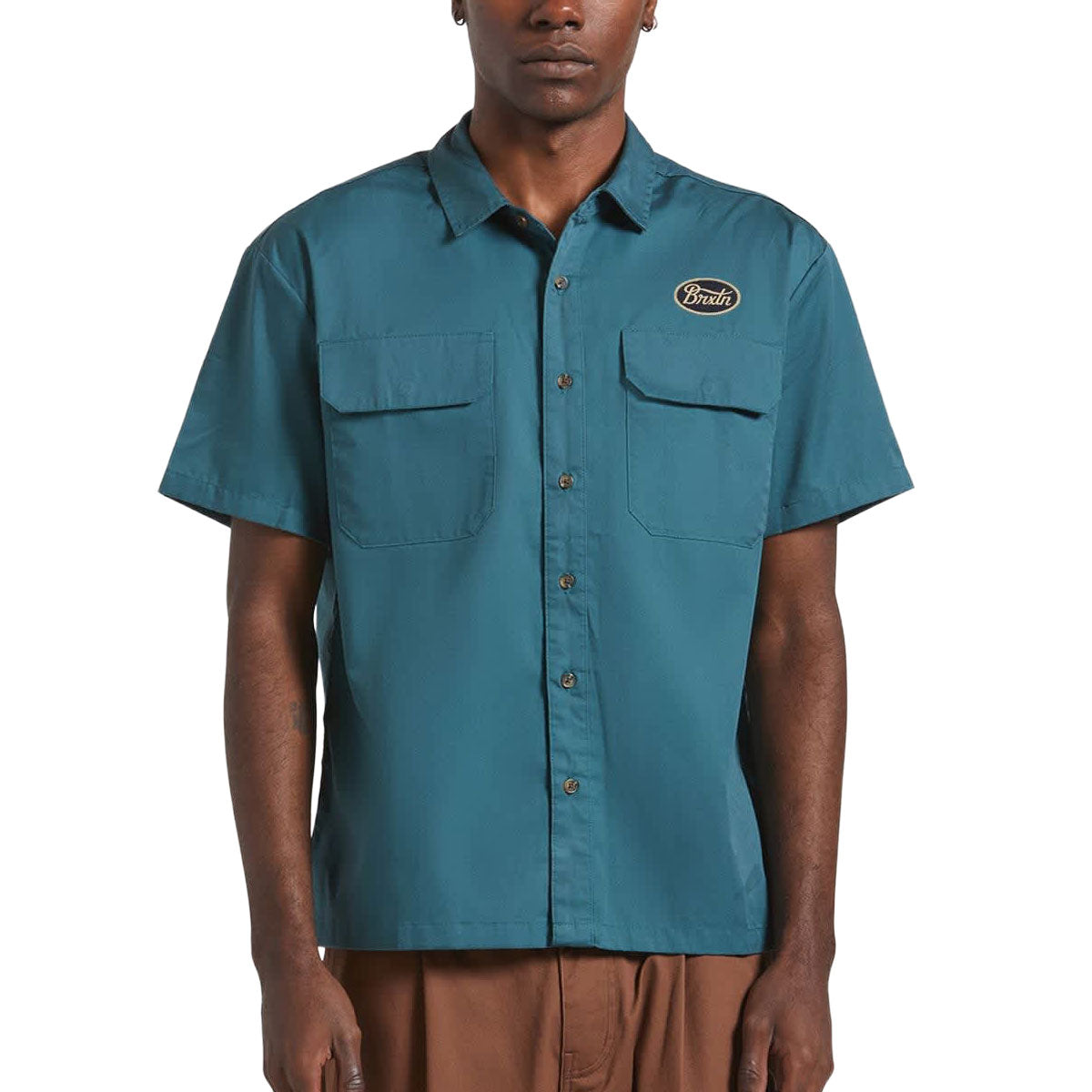 Brixton Mechanics Cru Shirt - Night Sage image 2