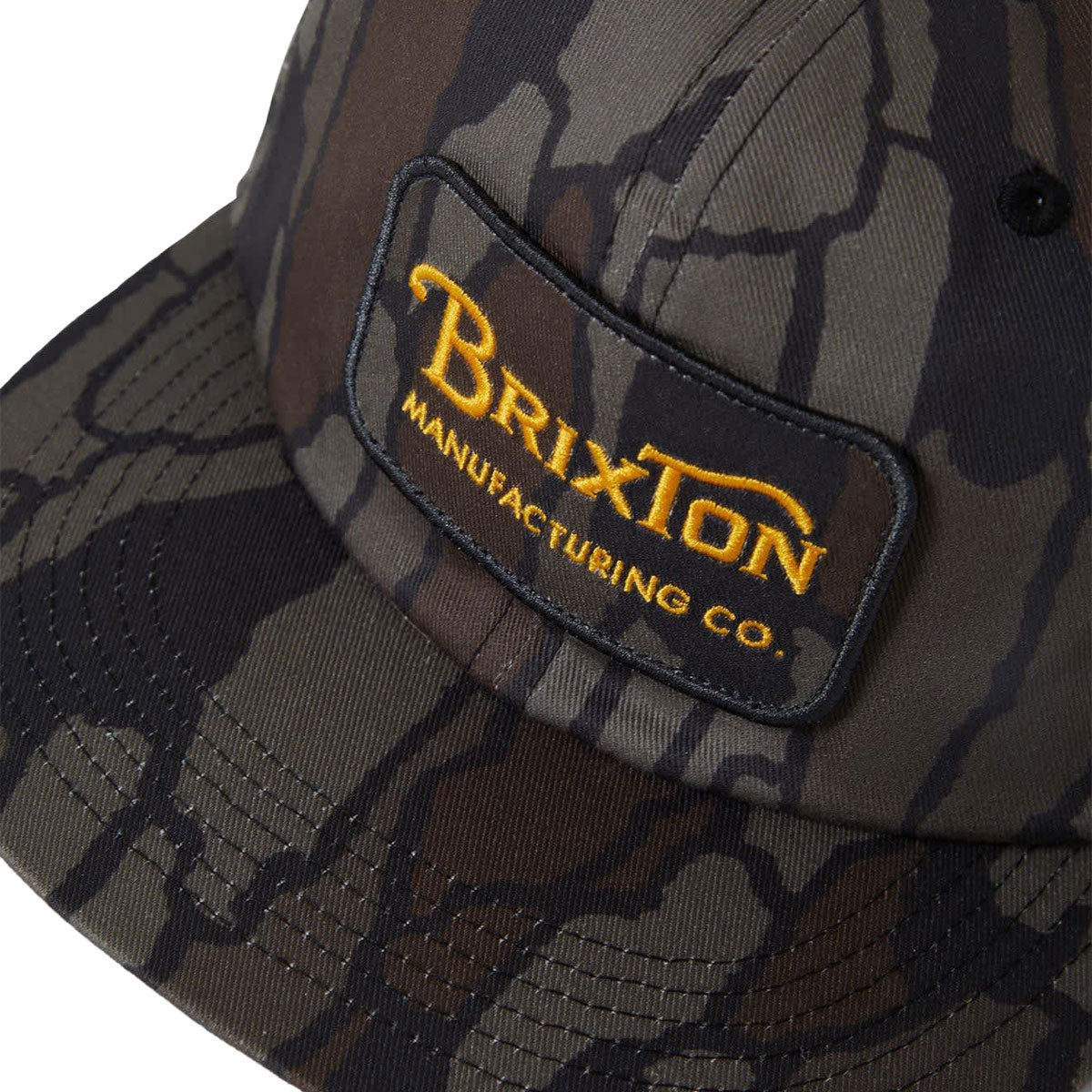 Brixton Grade Hp Snapback Hat - Bark Camo image 3
