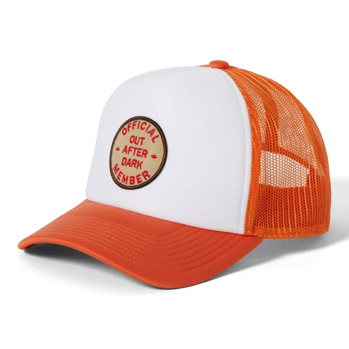 Brixton Out After Dark Np Hp Trucker Hat - Tangerine/Off White image 1