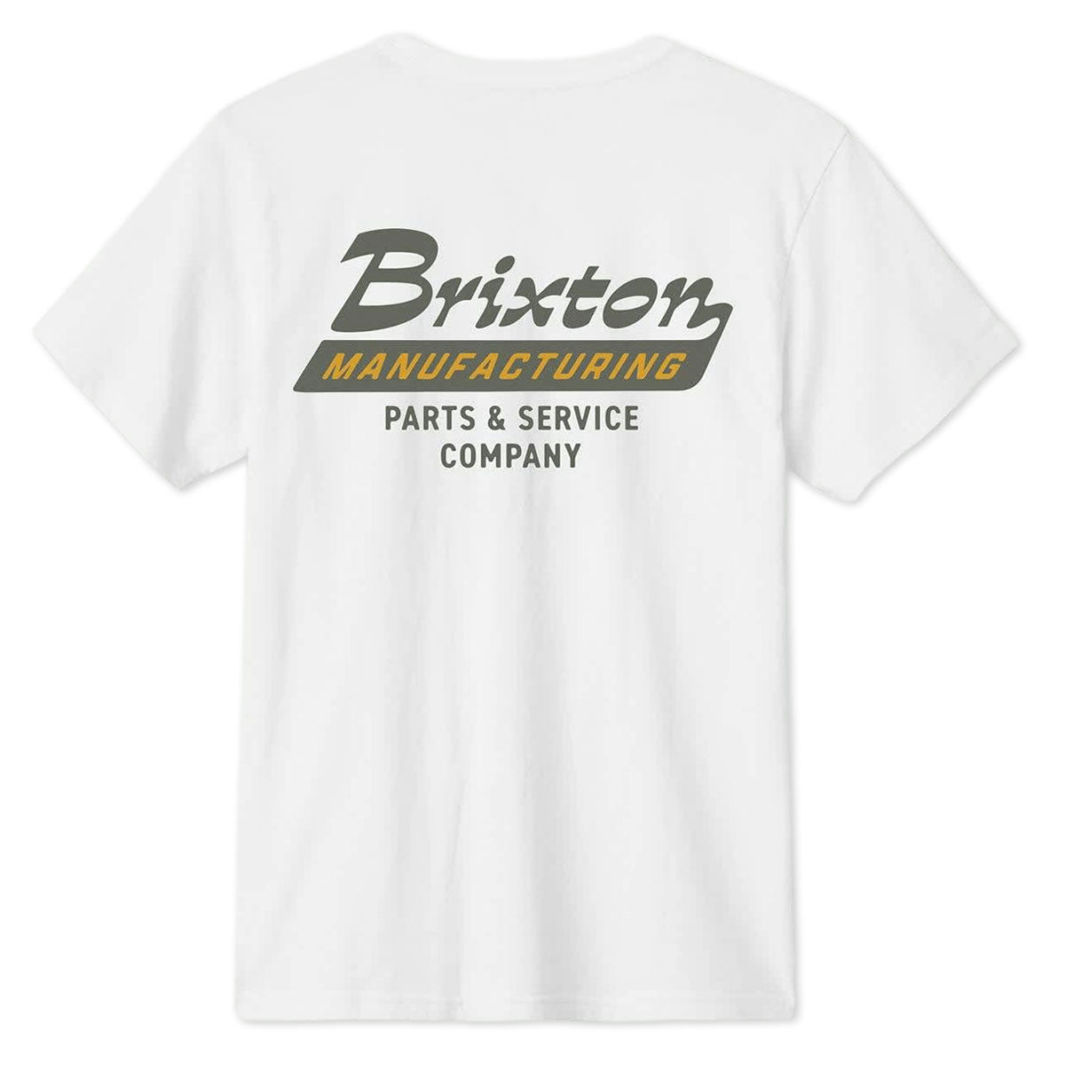 Brixton Township Tailored T-Shirt - White/Olive image 2
