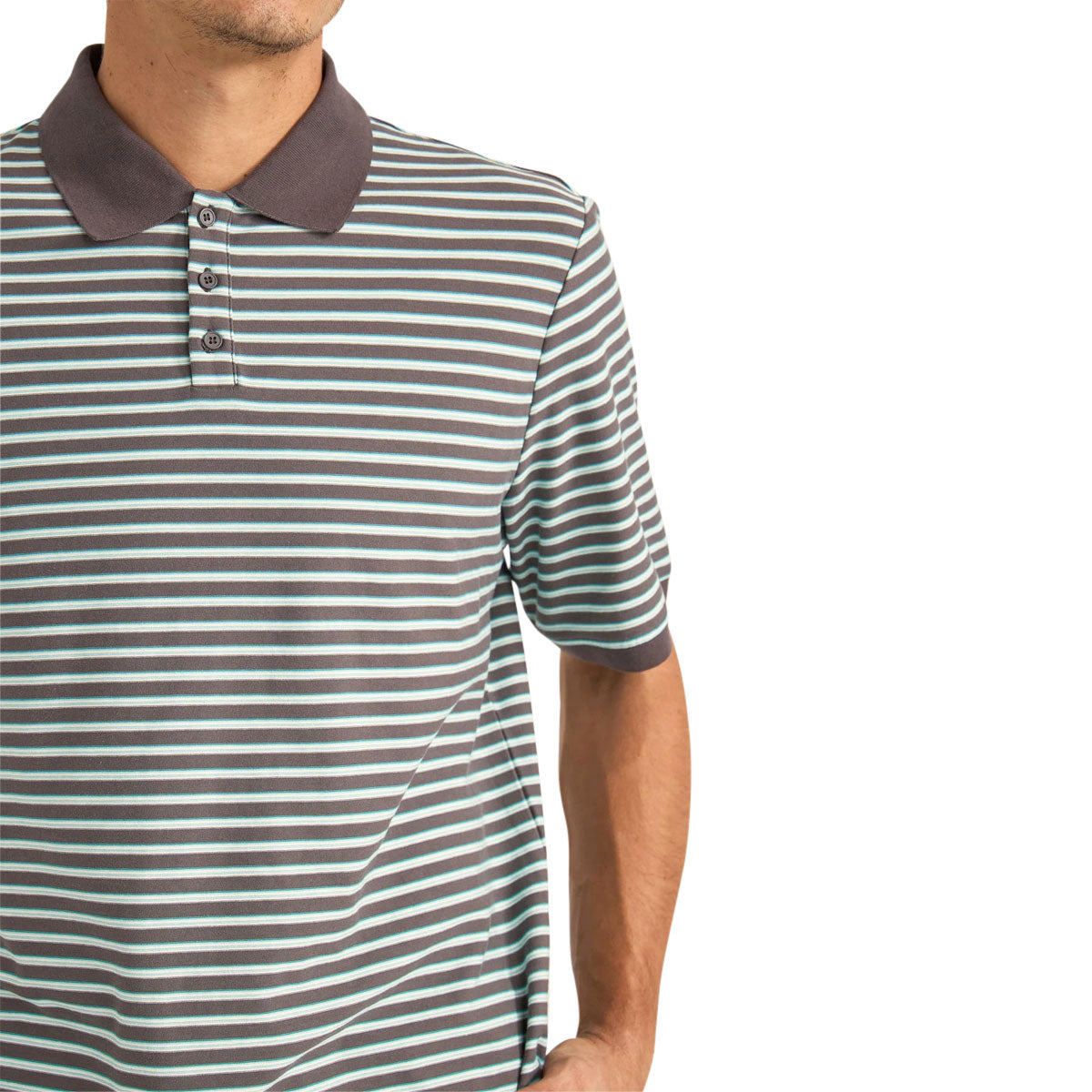 Rhythm Stripe Polo Shirt - Charcoal image 3