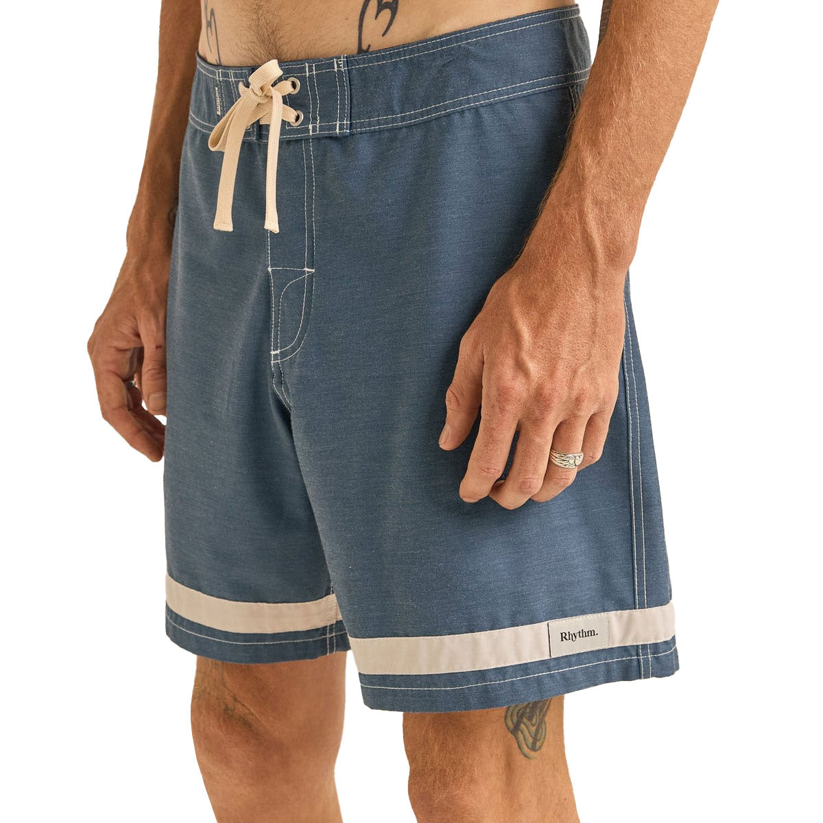 Rhythm Signature Stripe Boardshorts - Navy image 2