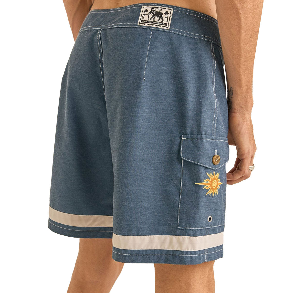 Rhythm Signature Stripe Boardshorts - Navy image 3