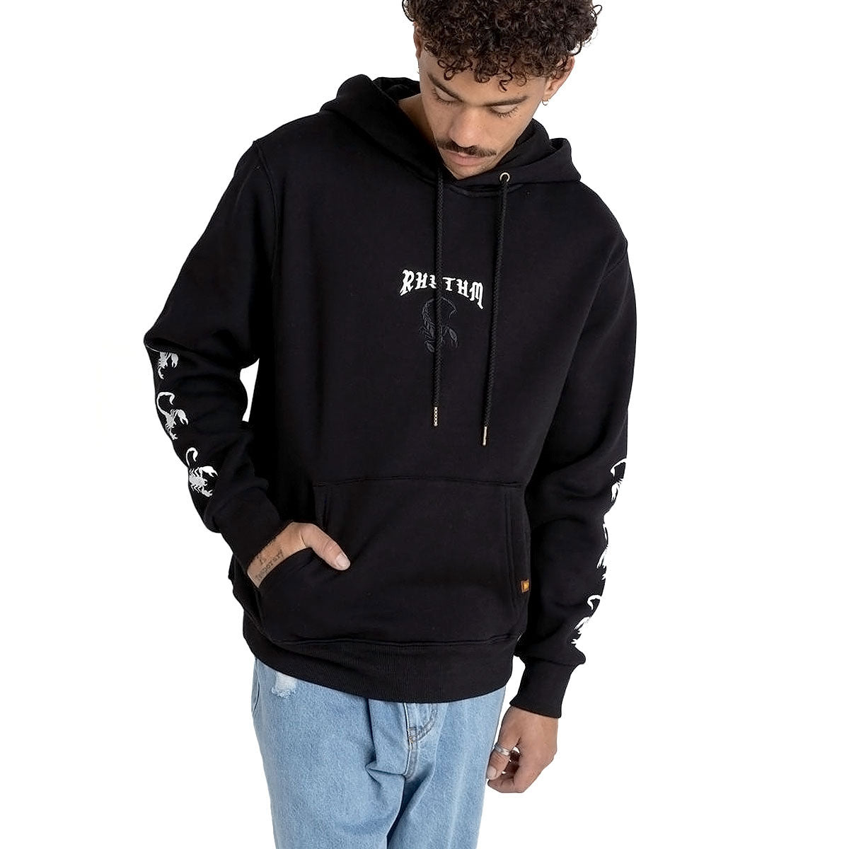 Rhythm Scorpion Heavyweight Fleece Hoodie - Black image 2