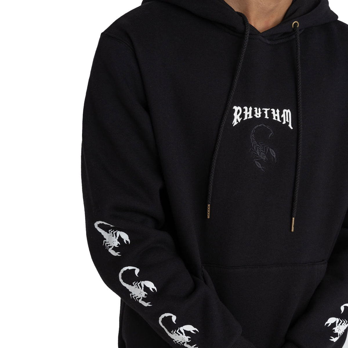 Rhythm Scorpion Heavyweight Fleece Hoodie - Black image 3