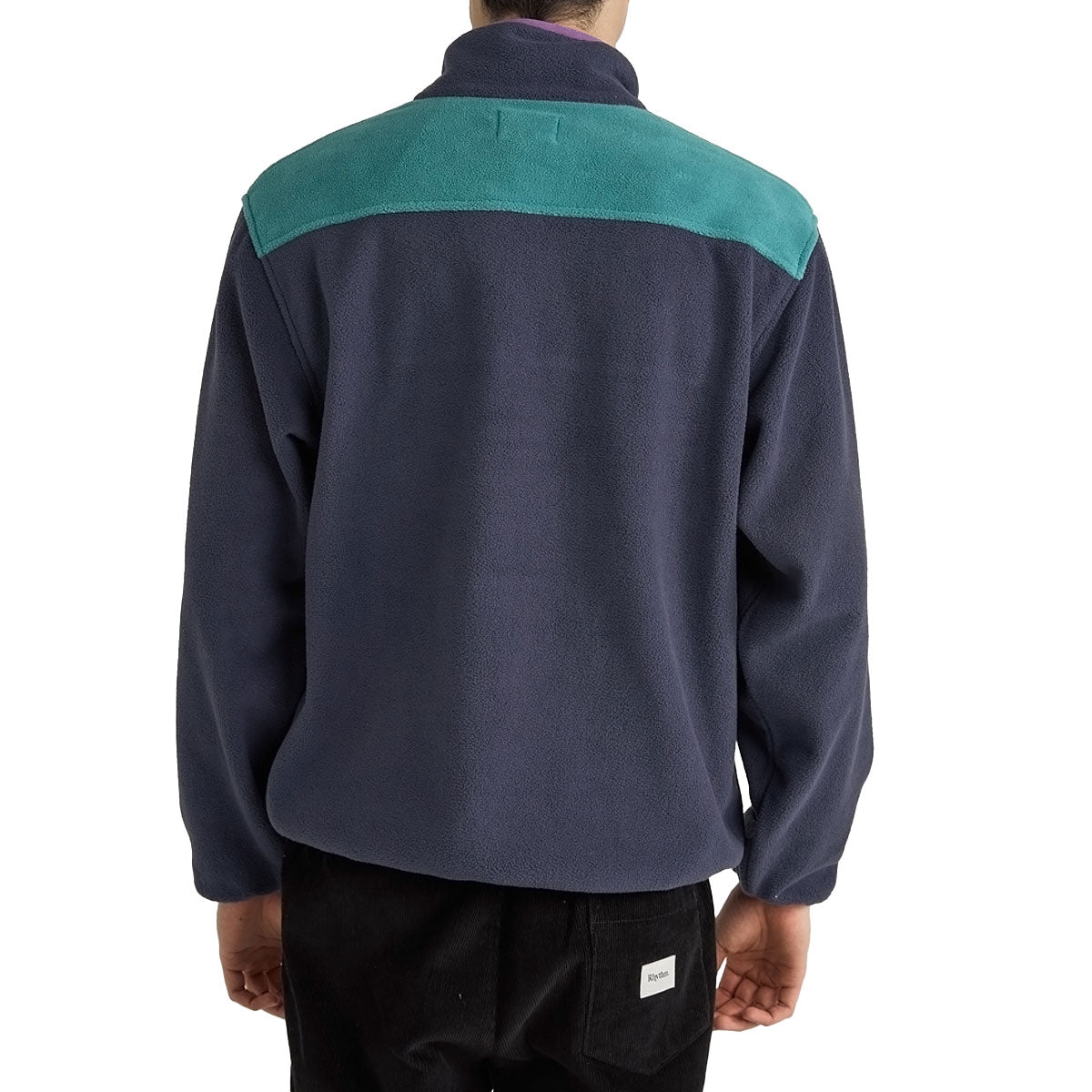 Rhythm Alder Half Zip Pull Over Sweatshirt - Teal image 2