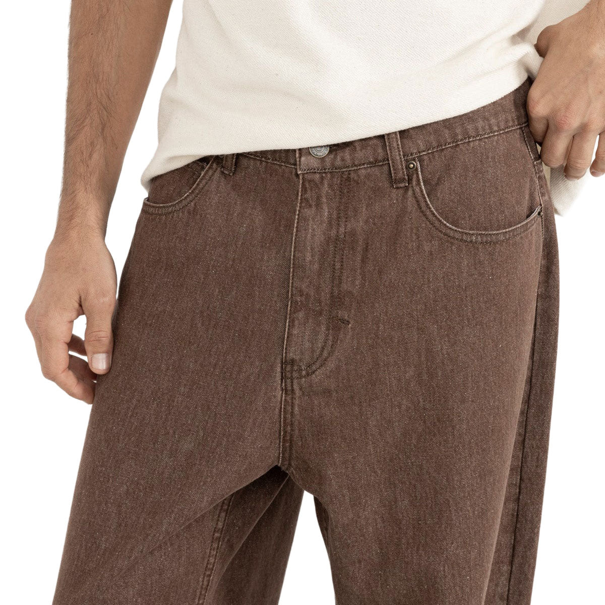 Rhythm Essential Jeans - Washed Brown image 3