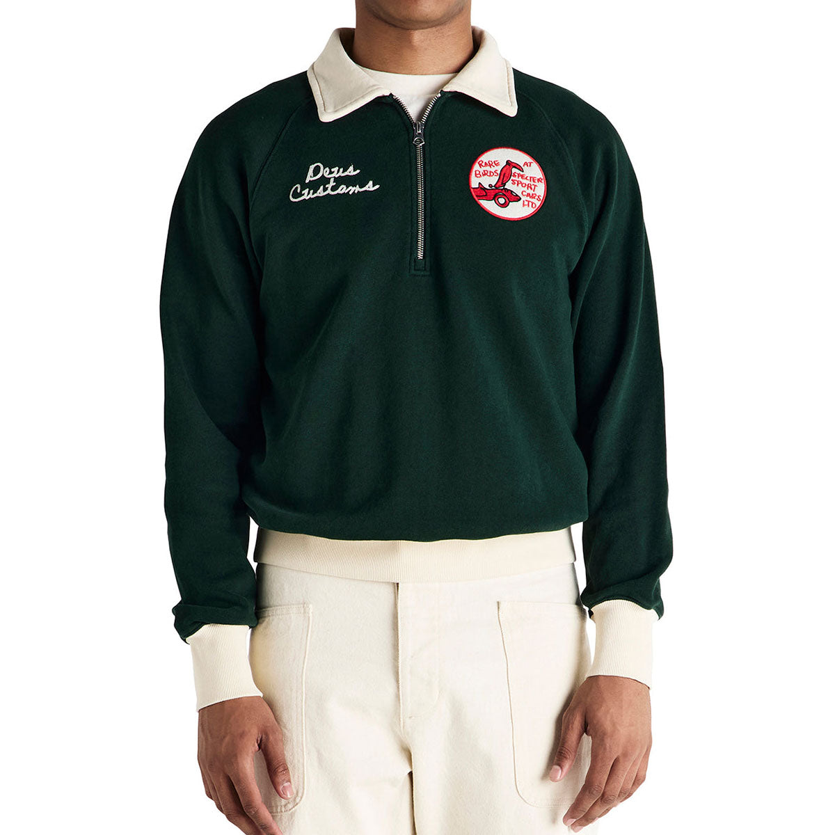 Deus Ex Machina Specter Zip Sweatshirt - Racing Green image 4