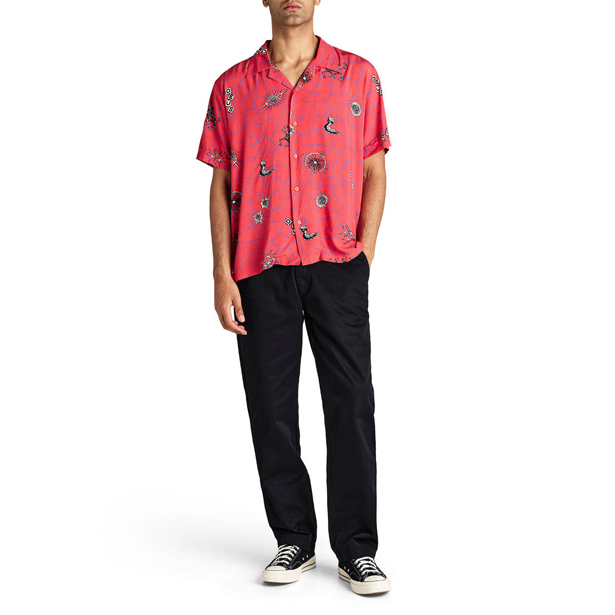 Deus Ex Machina Vibrant Virus Shirt - Strawberry image 3