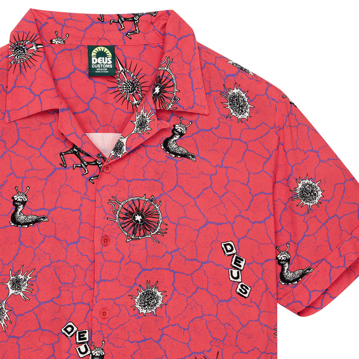 Deus Ex Machina Vibrant Virus Shirt - Strawberry image 5