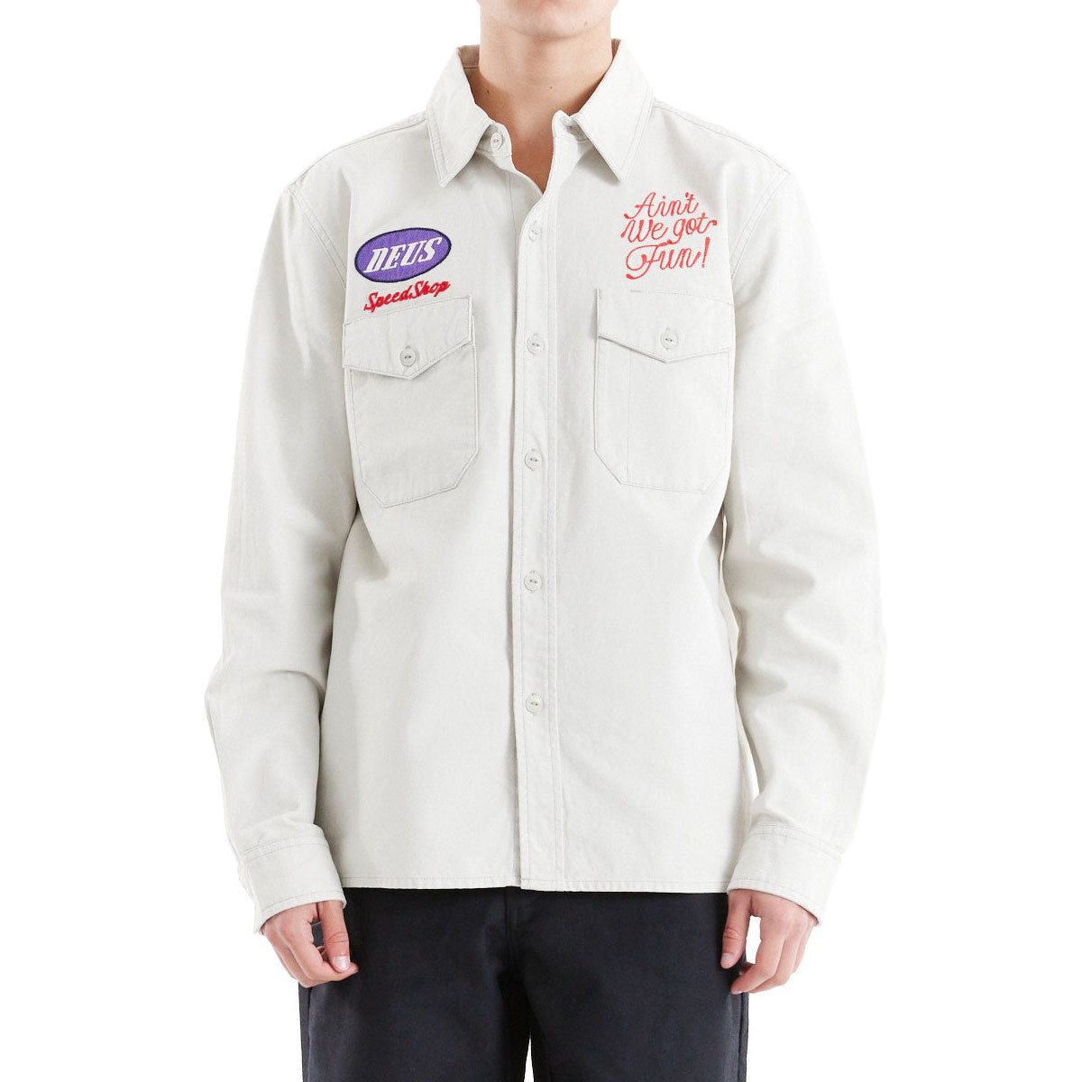 Deus Ex Machina Tin Lizzie Long Sleeve Shirt - Dirty White image 1