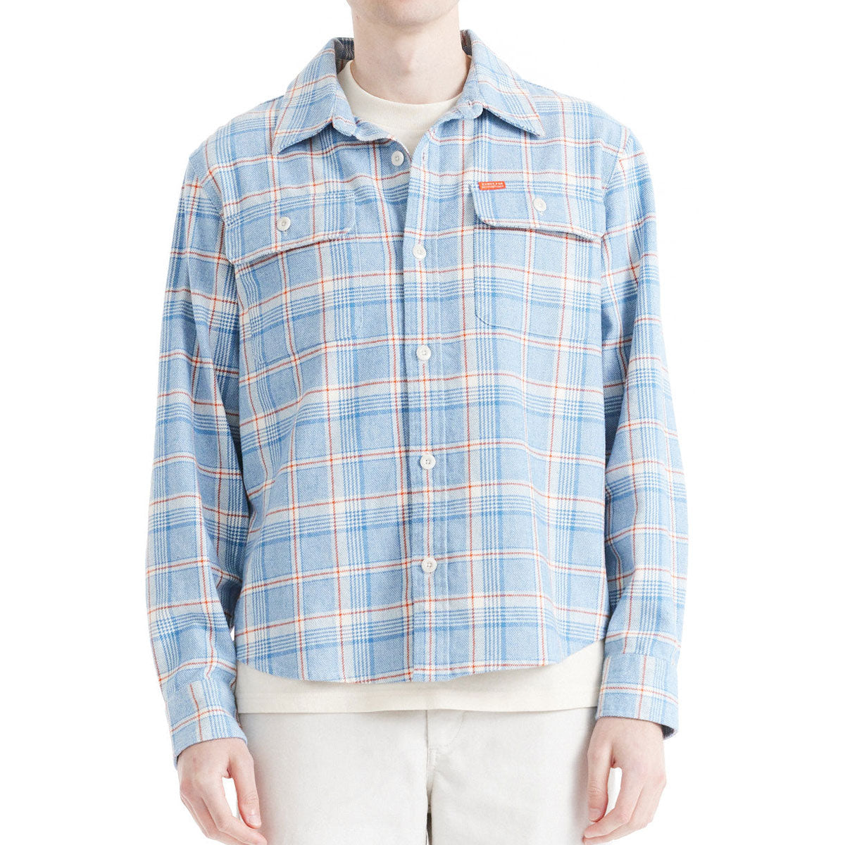 Deus Ex Machina Vacay Check Long Sleeve Shirt - Sky Blue image 1
