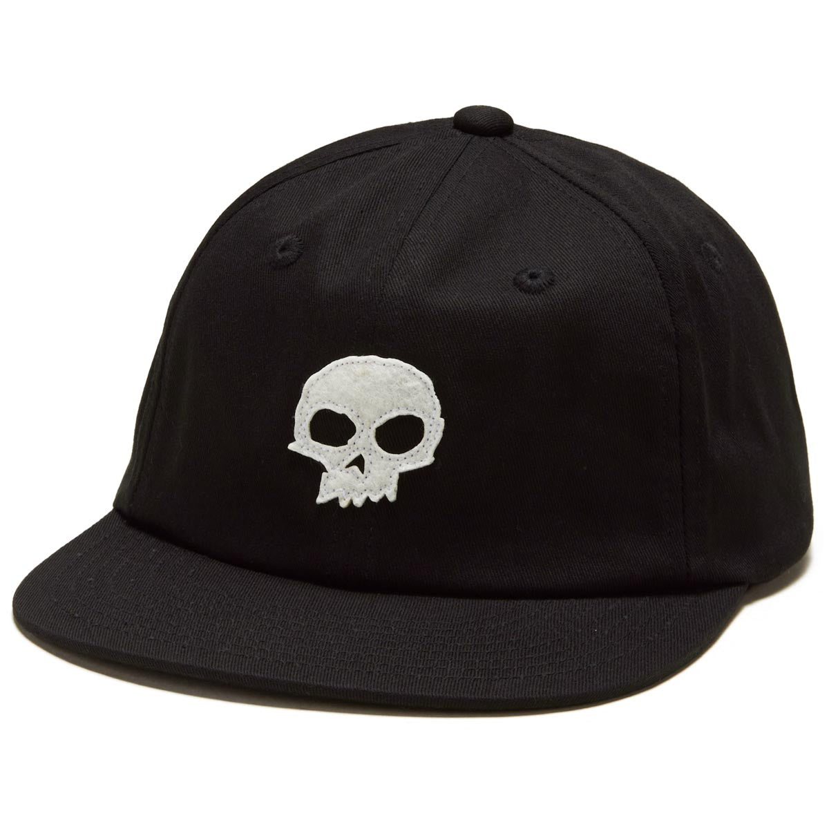 Zero Single Skull Applique Hat - Black image 1