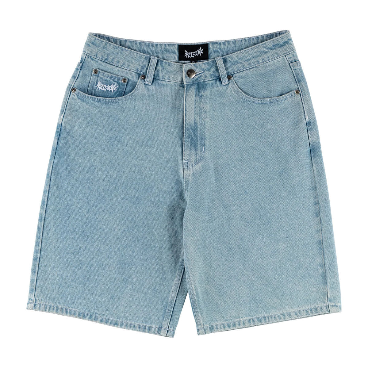 Welcome Linger Baggy Denim Shorts - Washed Blue image 1
