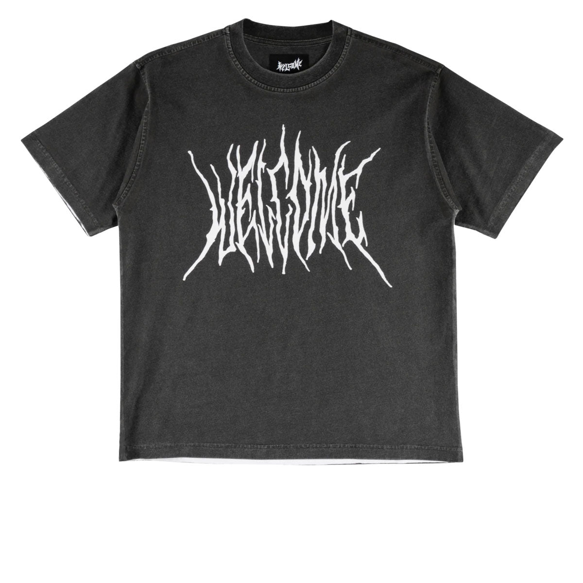 Welcome Screen Overprint Knit T-Shirt - Black/White image 1