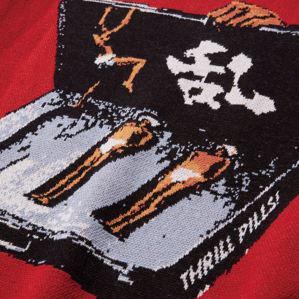 Evisen Mountain High Jacquard Crewneck Sweatshirt - Brick image 4