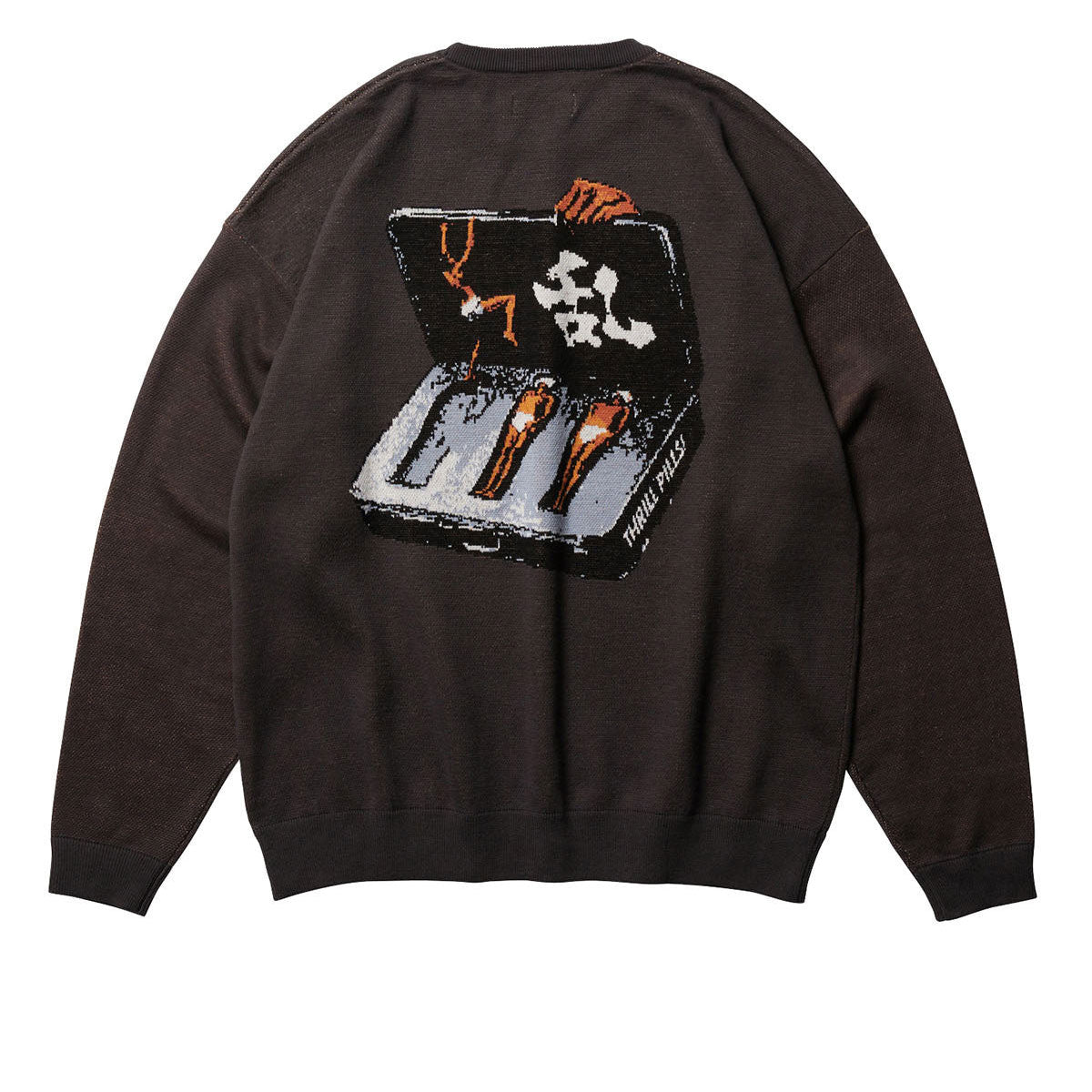 Evisen Mountain High Jacquard Crewneck Sweatshirt - Black image 2