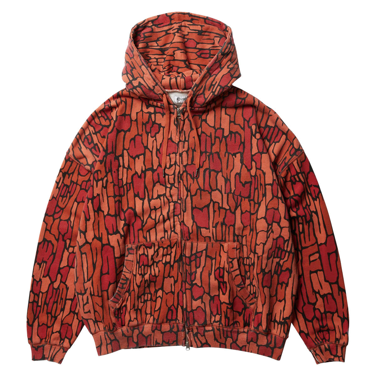 Evisen Dokuro Camo Zip Up Hoodie - Orange image 1