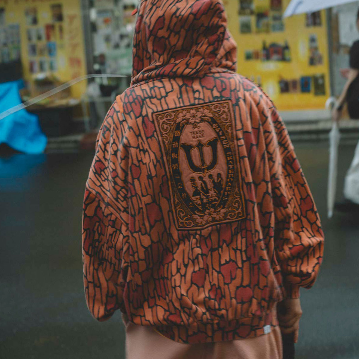 Evisen Dokuro Camo Zip Up Hoodie - Orange image 5