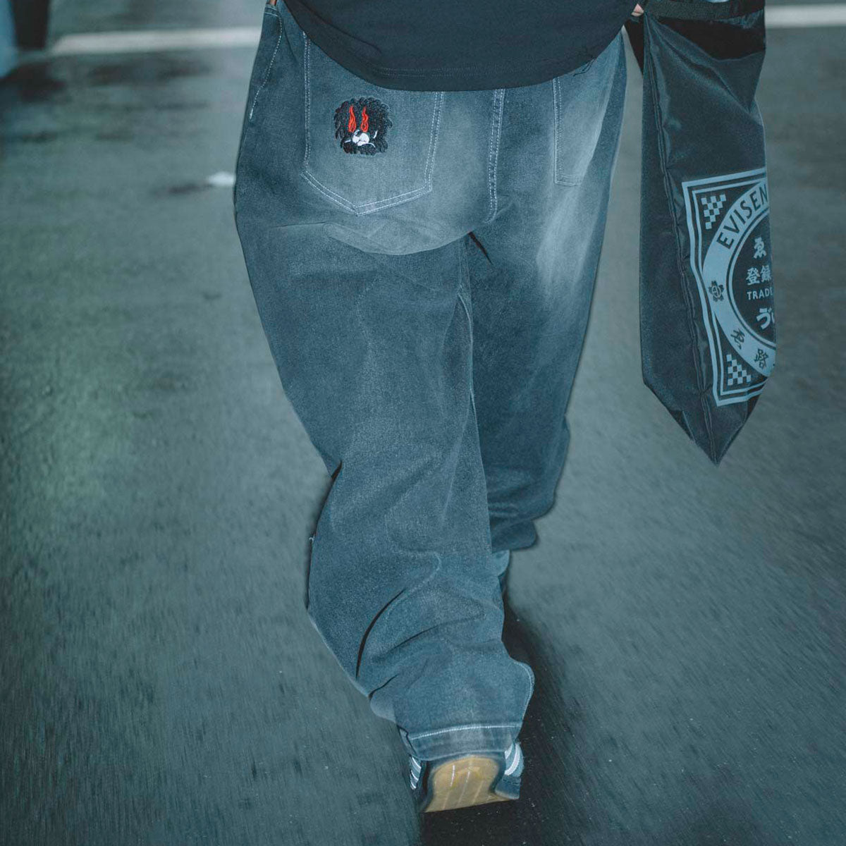 Evisen Eye Fire Jeans - Black image 4