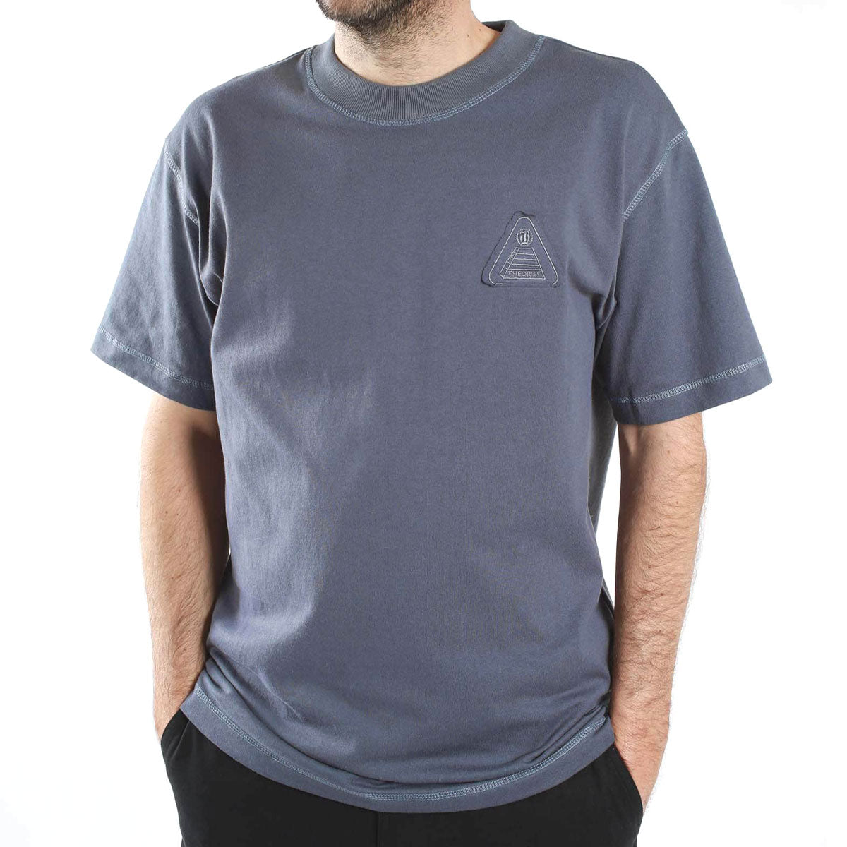 Theories Theoramid Heavyweight Stitch T-Shirt - Dark Slate image 2