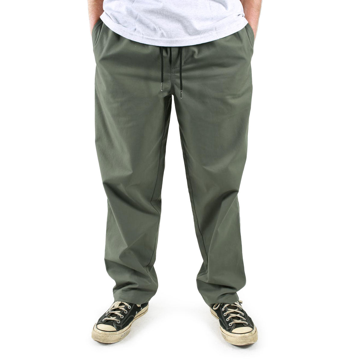 Theories Stamp Lounge Pants - Dark Moss image 1