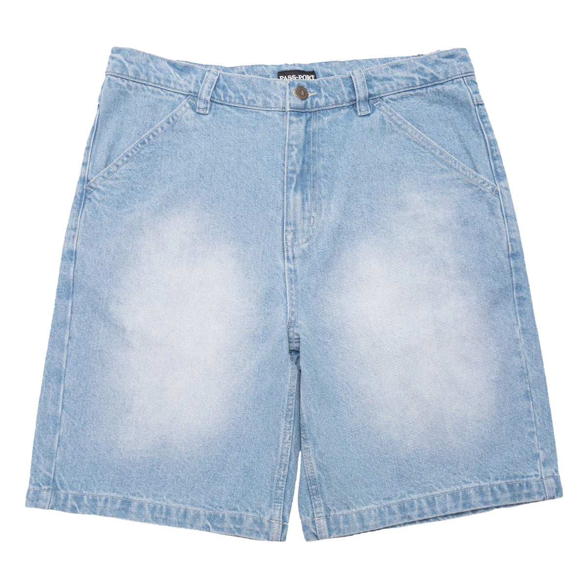 Passport Workers Club Shorts - Faded Wash Light Indigo image 1