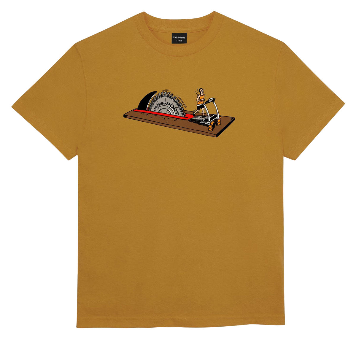 Passport Keep Running T-Shirt - Mustard image 1