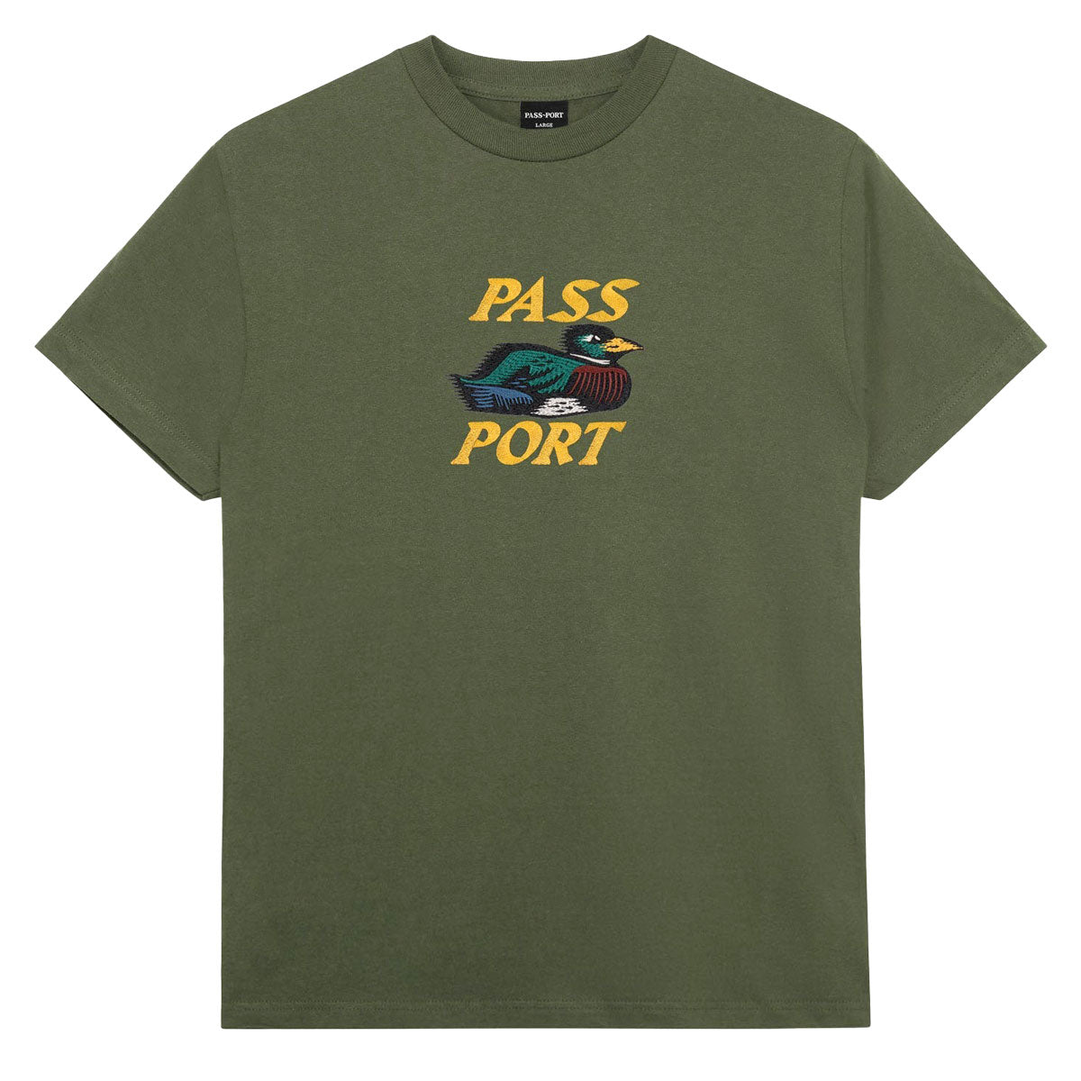 Passport Fast Duck T-Shirt - Olive image 1