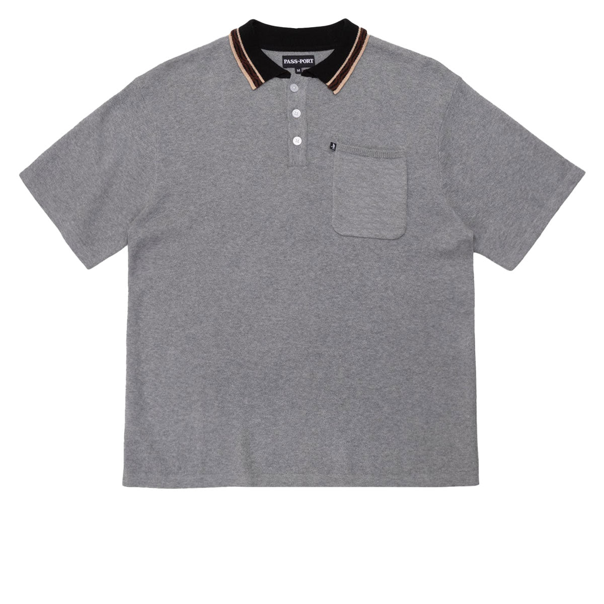 Passport Sunspot Organic Knit Polo Shirt - Grey image 1