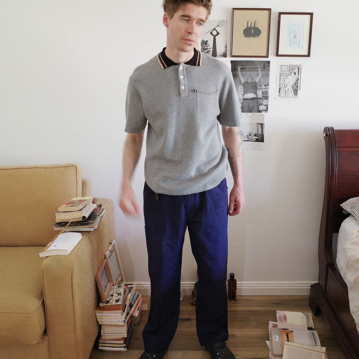 Passport Sunspot Organic Knit Polo Shirt - Grey image 2
