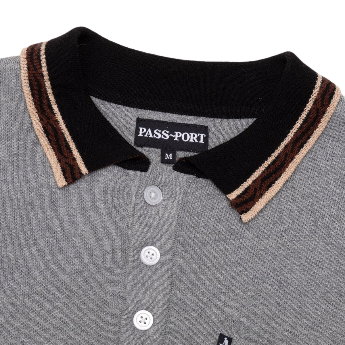 Passport Sunspot Organic Knit Polo Shirt - Grey image 4