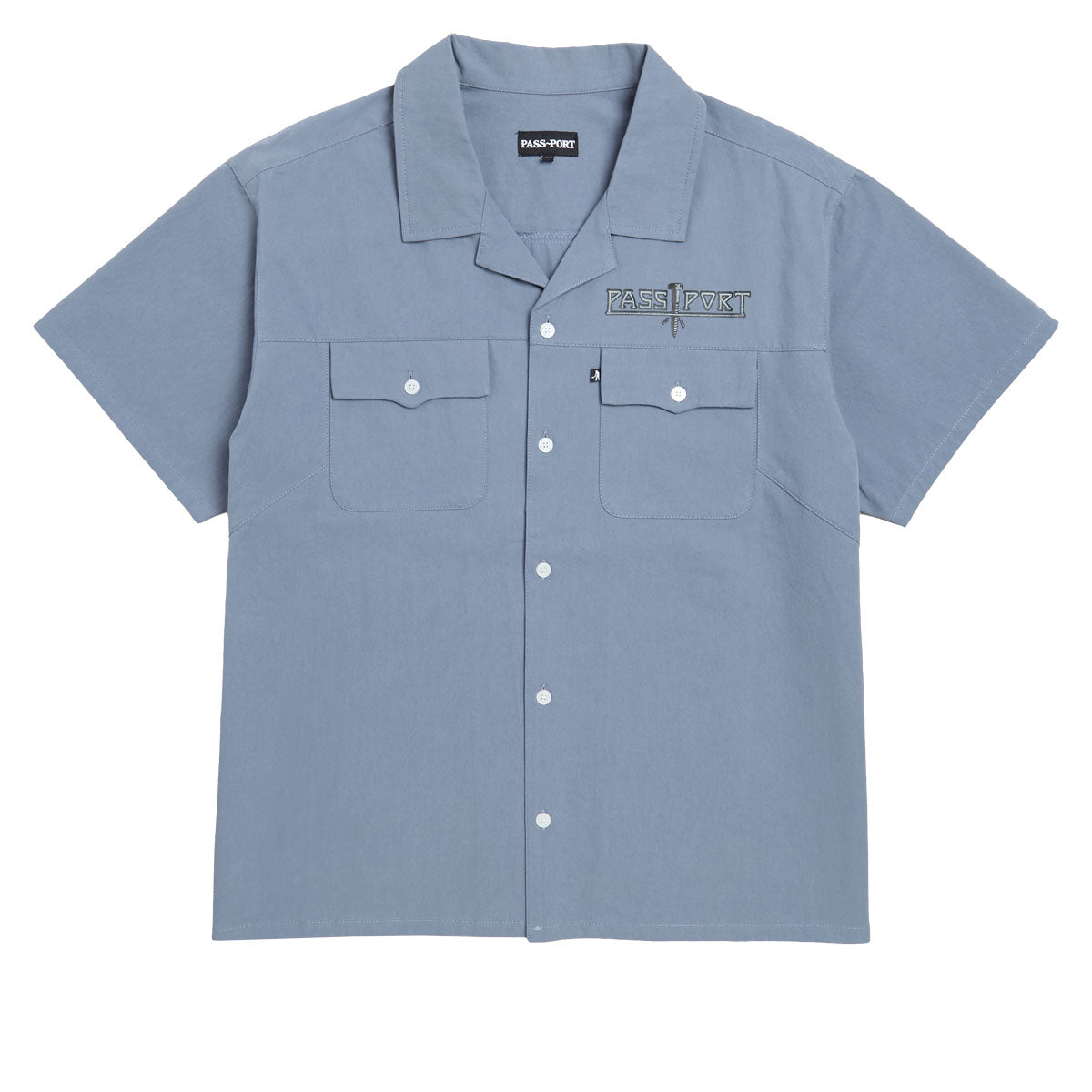 Passport Screwed Casual Shirt - Steel Blue image 1