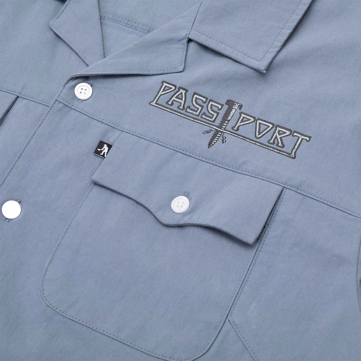 Passport Screwed Casual Shirt - Steel Blue image 2