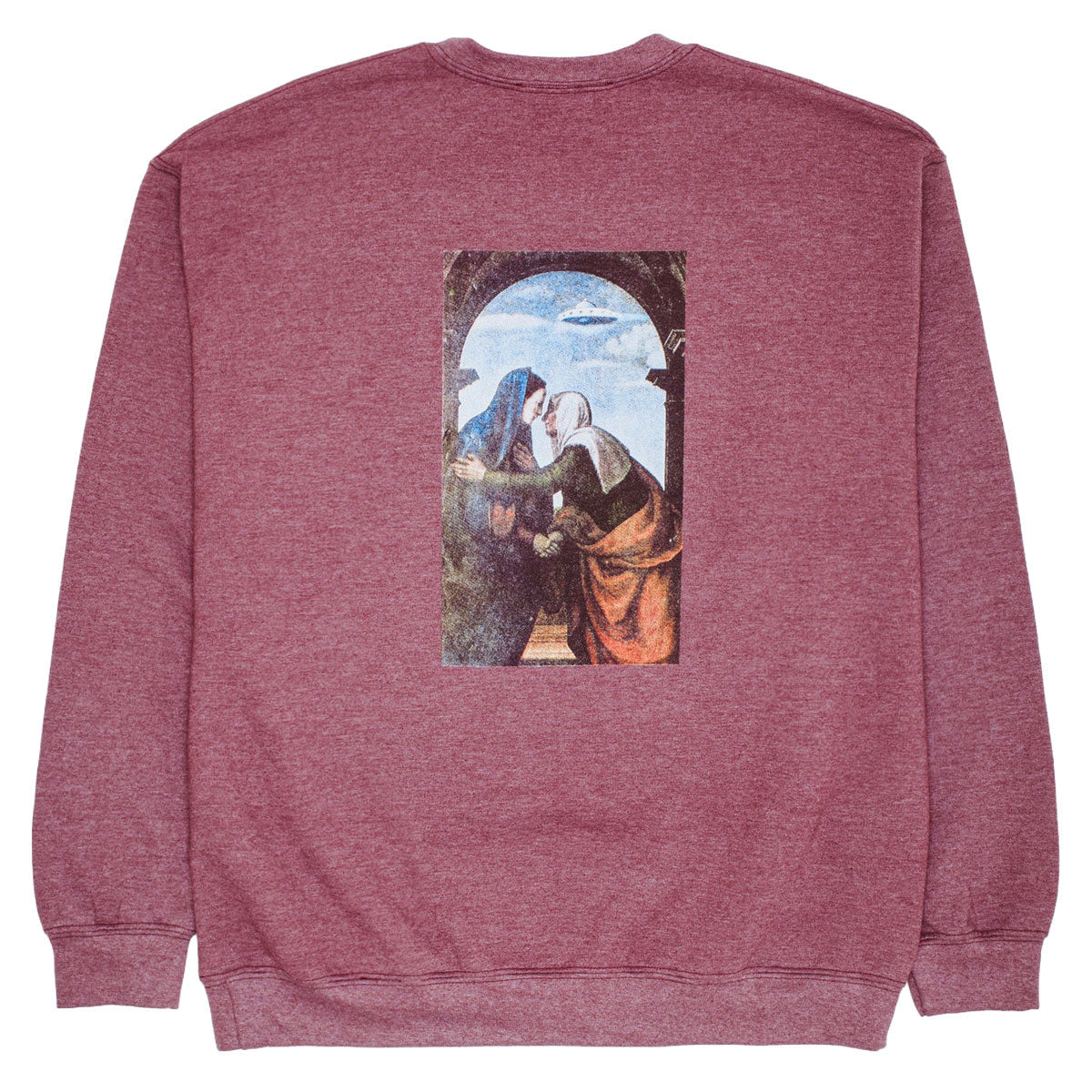 Fucking Awesome Believe Crewneck Sweatshirt - Maroon Heather image 1