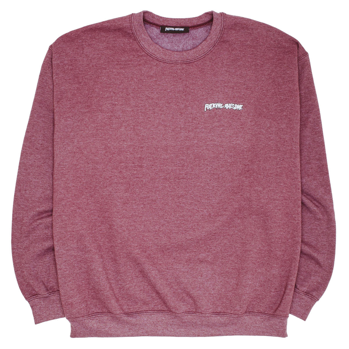 Fucking Awesome Believe Crewneck Sweatshirt - Maroon Heather image 2