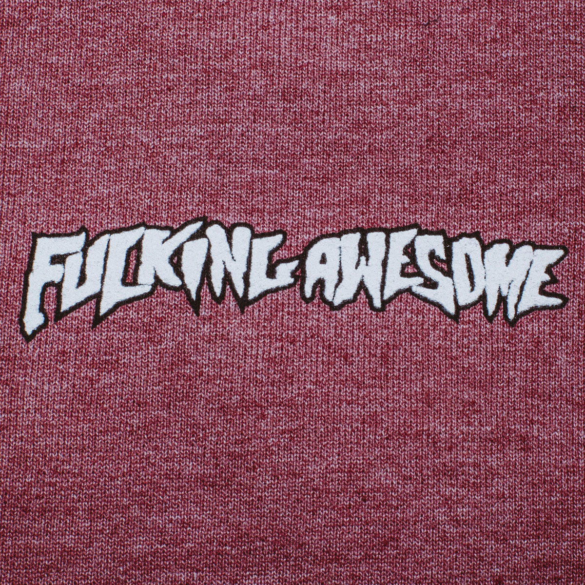 Fucking Awesome Believe Crewneck Sweatshirt - Maroon Heather image 4