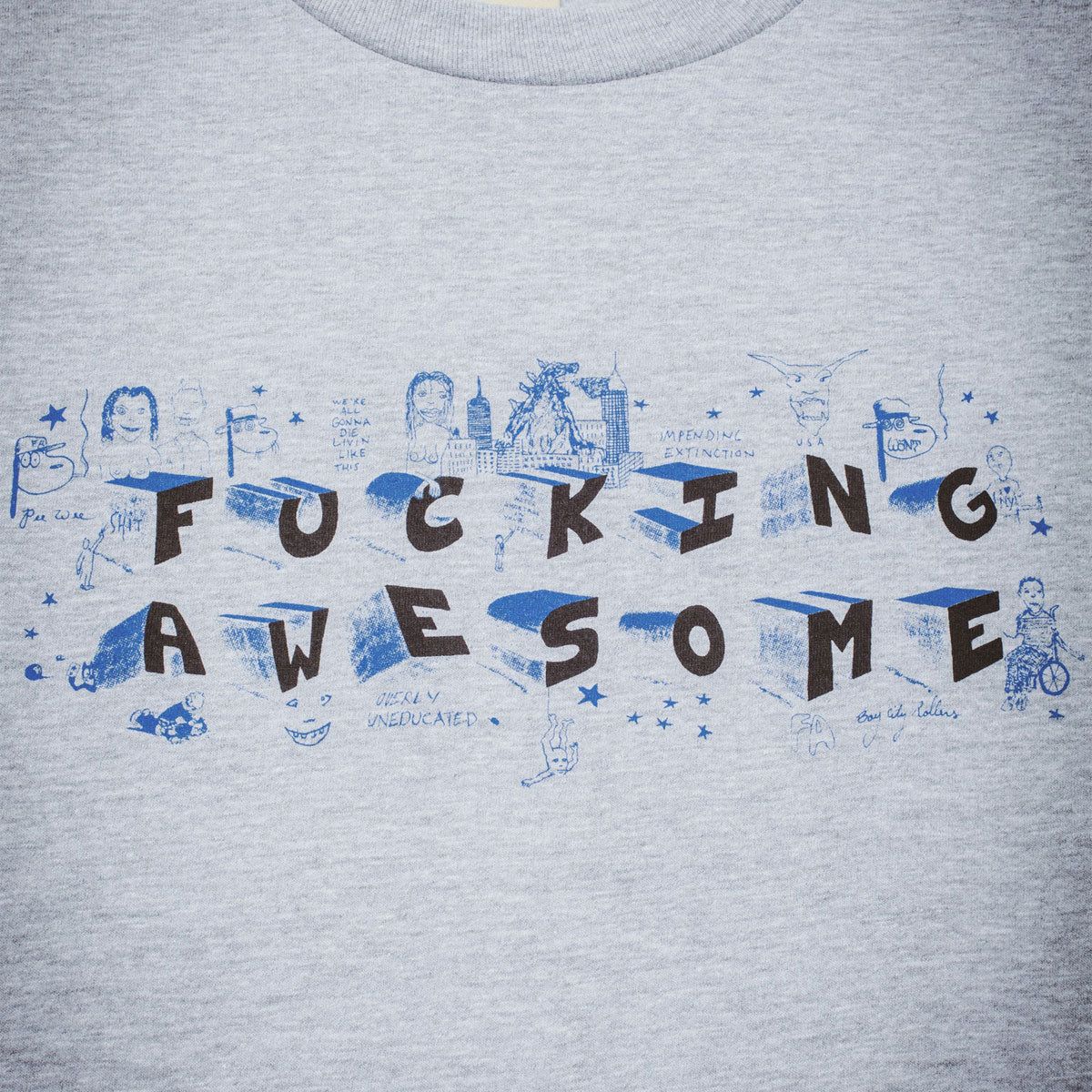 Fucking Awesome Screwball Loco T-Shirt - Grey Heather image 2