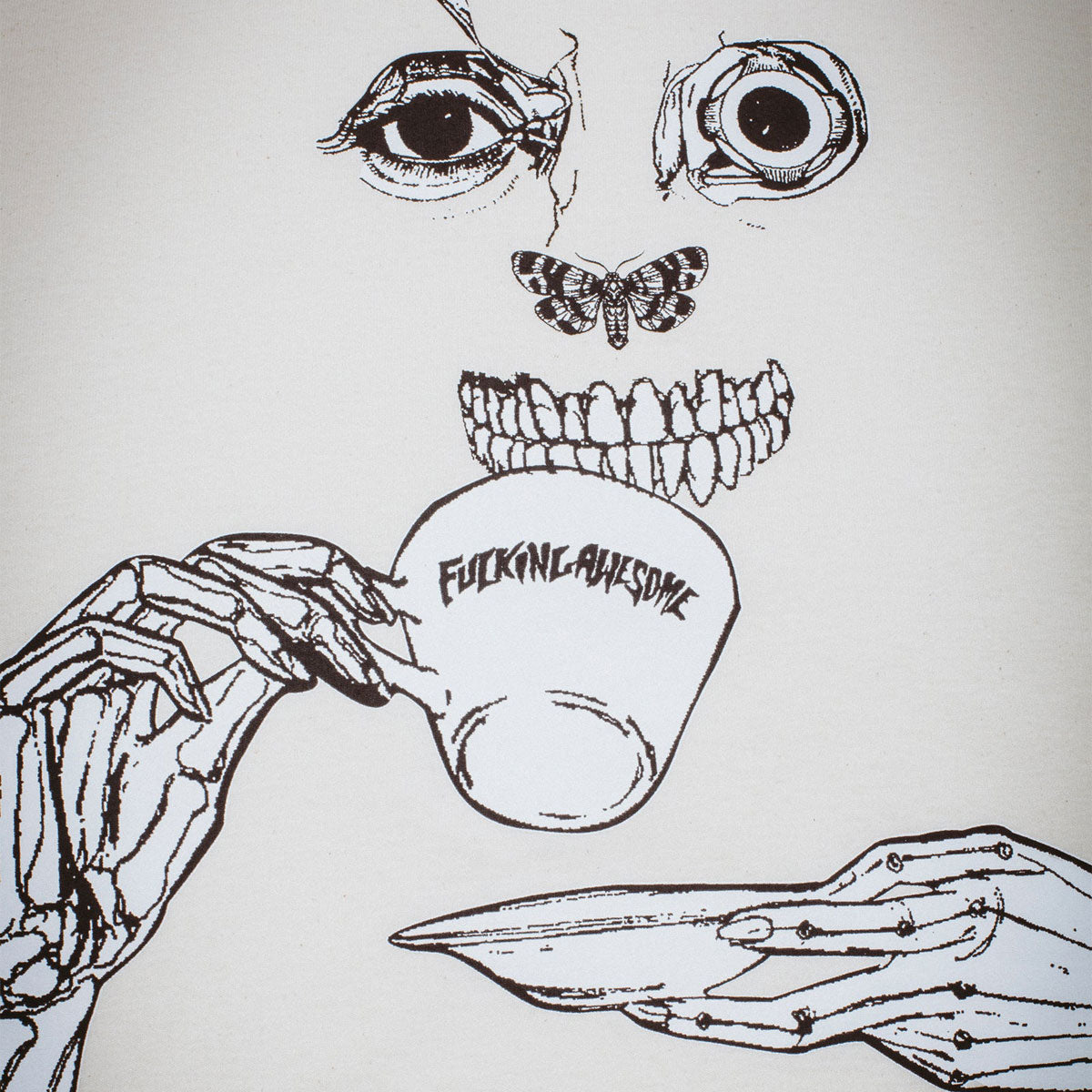 Fucking Awesome Teethface T-Shirt - Cream image 2