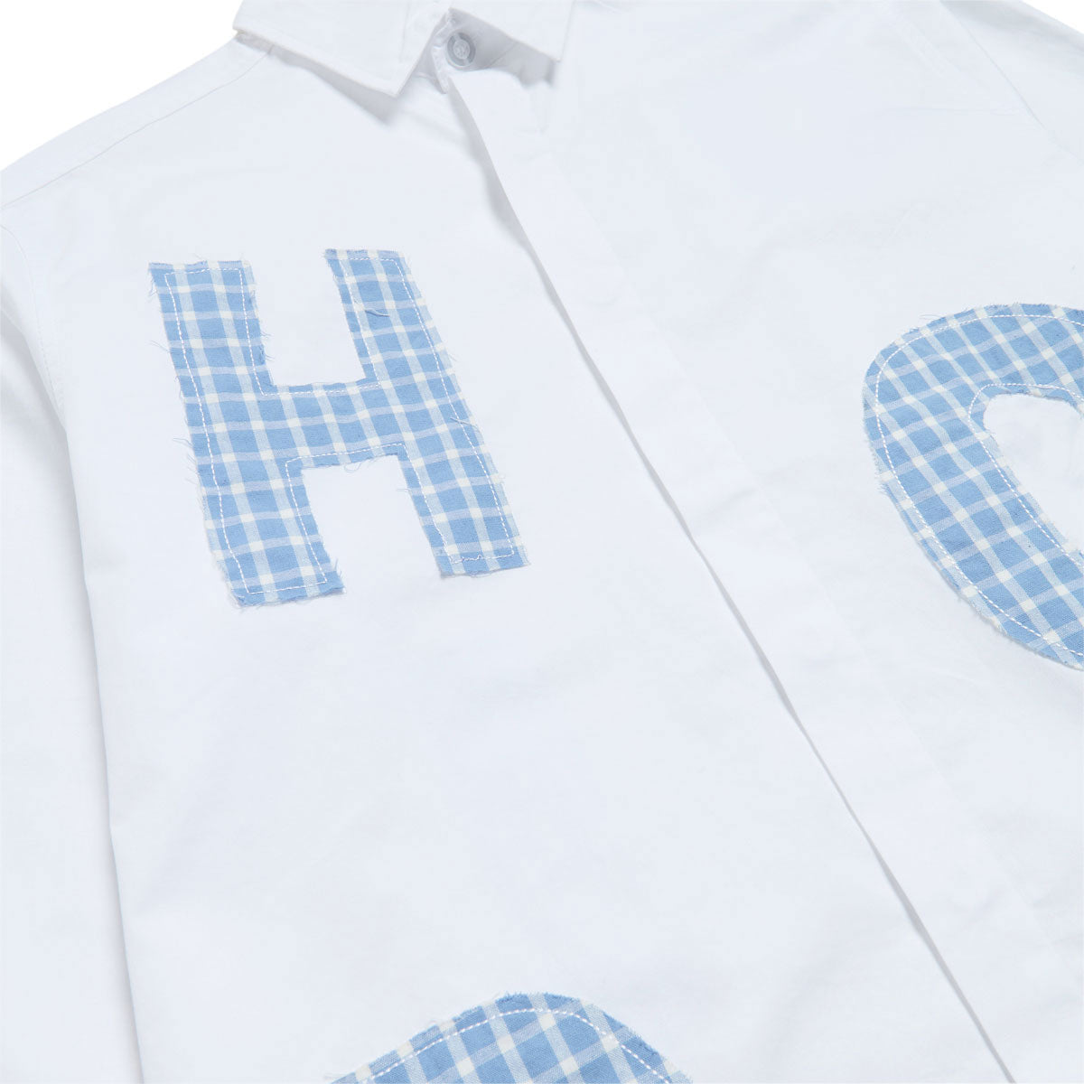 Hoddle Melange Long Sleeve Shirt - White image 3
