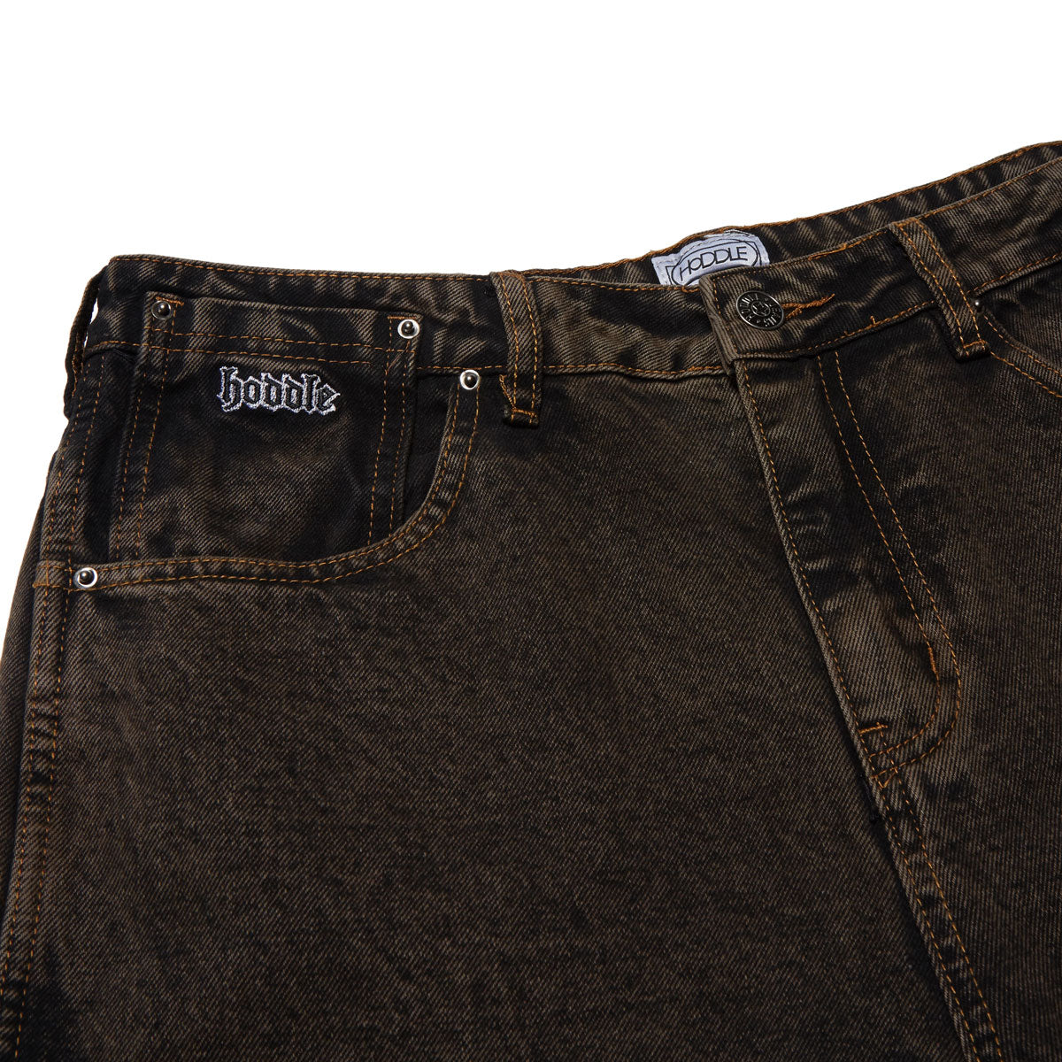 Hoddle Ranger Jeans - Brown Acid Wash image 3