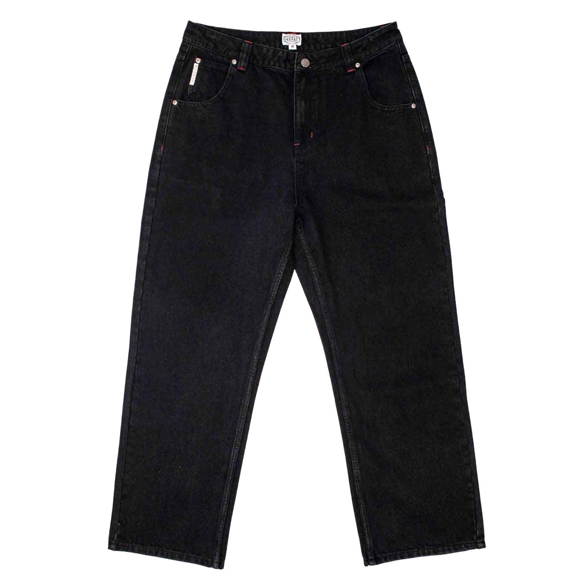 Hoddle Sonas Jeans - Black/Red Contrast Stitch image 1