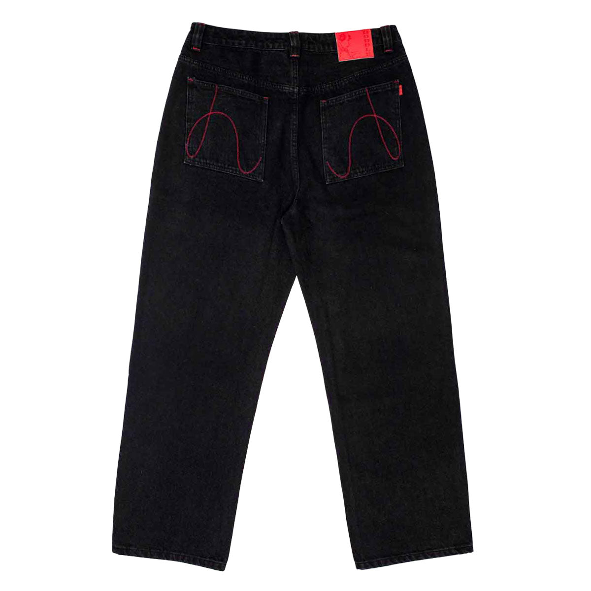 Hoddle Sonas Jeans - Black/Red Contrast Stitch image 2
