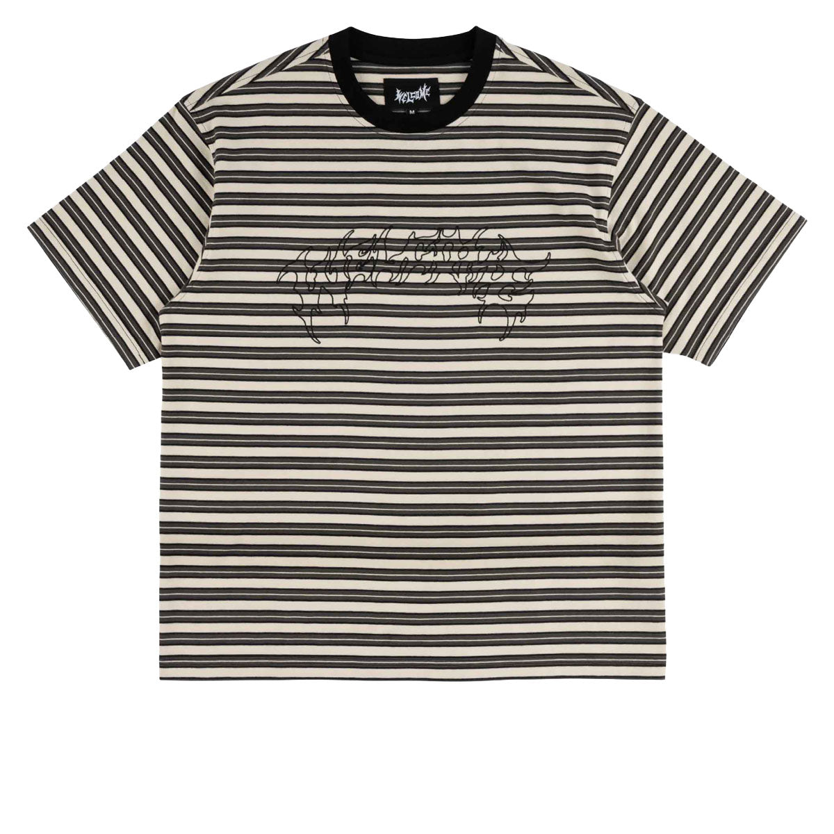 Welcome Concrete Striped Knit T-Shirt - Grey image 1