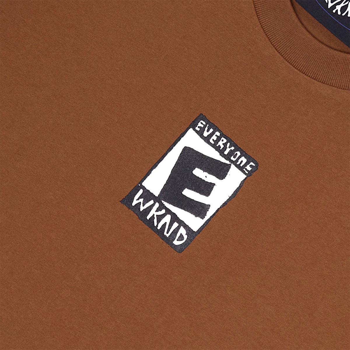 WKND E Is For Everyone T-Shirt - Brown image 2