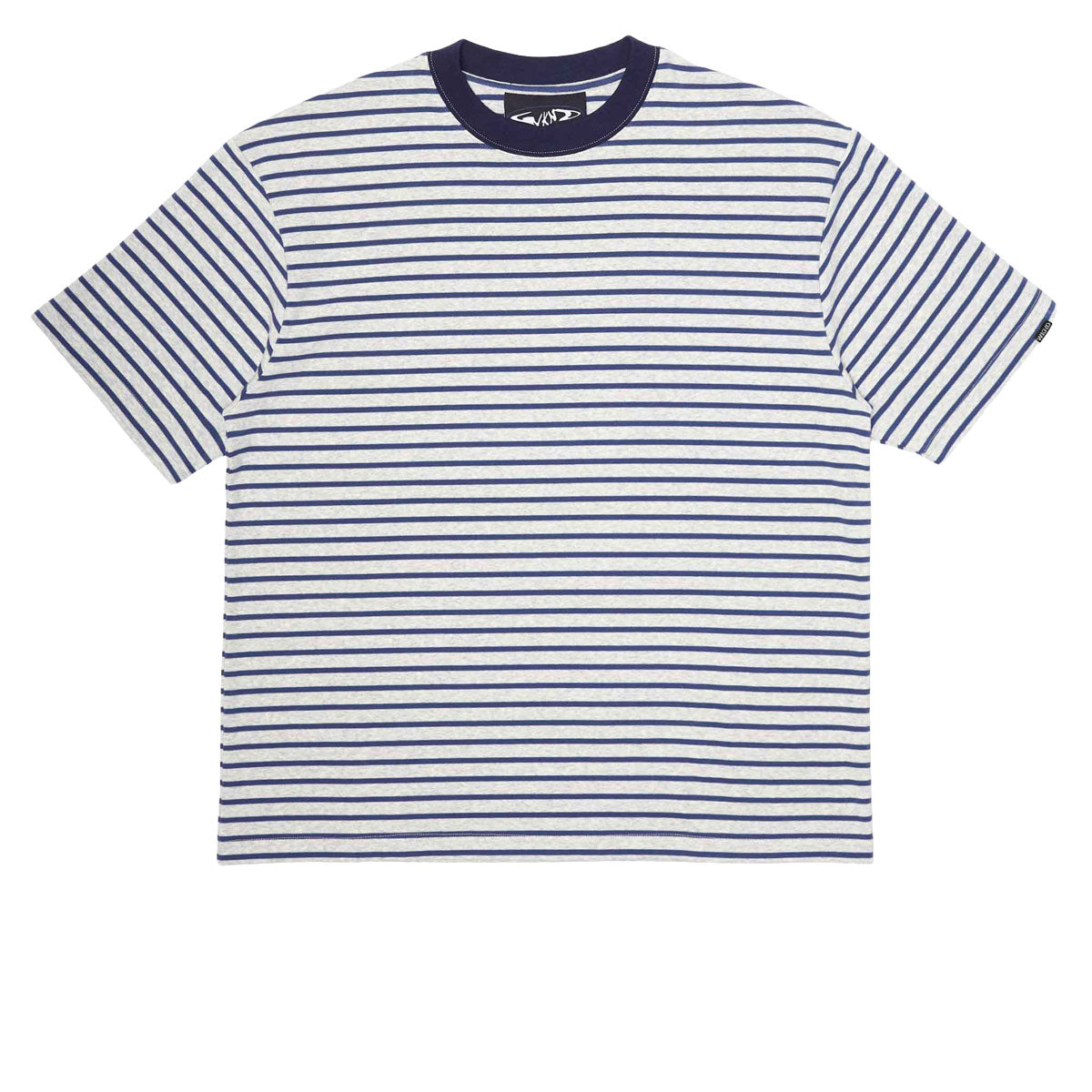 WKND Stripe T-Shirt - Heather And Navy image 1