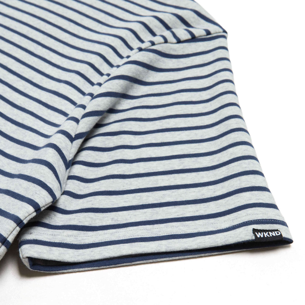 WKND Stripe T-Shirt - Heather And Navy image 3