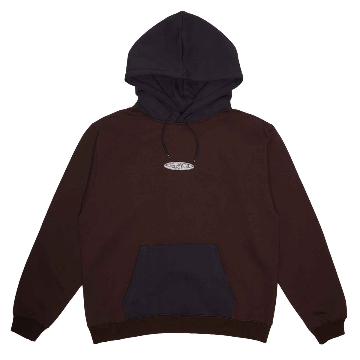 WKND Two Tone Hoodie - Brown/Washed Black image 1