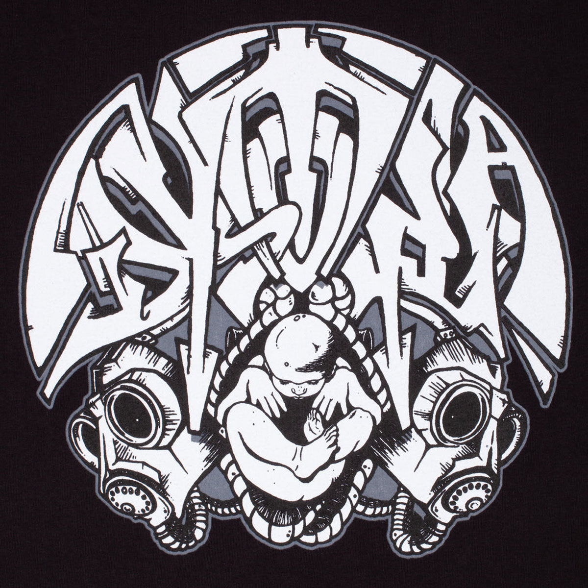GX1000 Dystopia Gas Mask T-Shirt - Black image 3