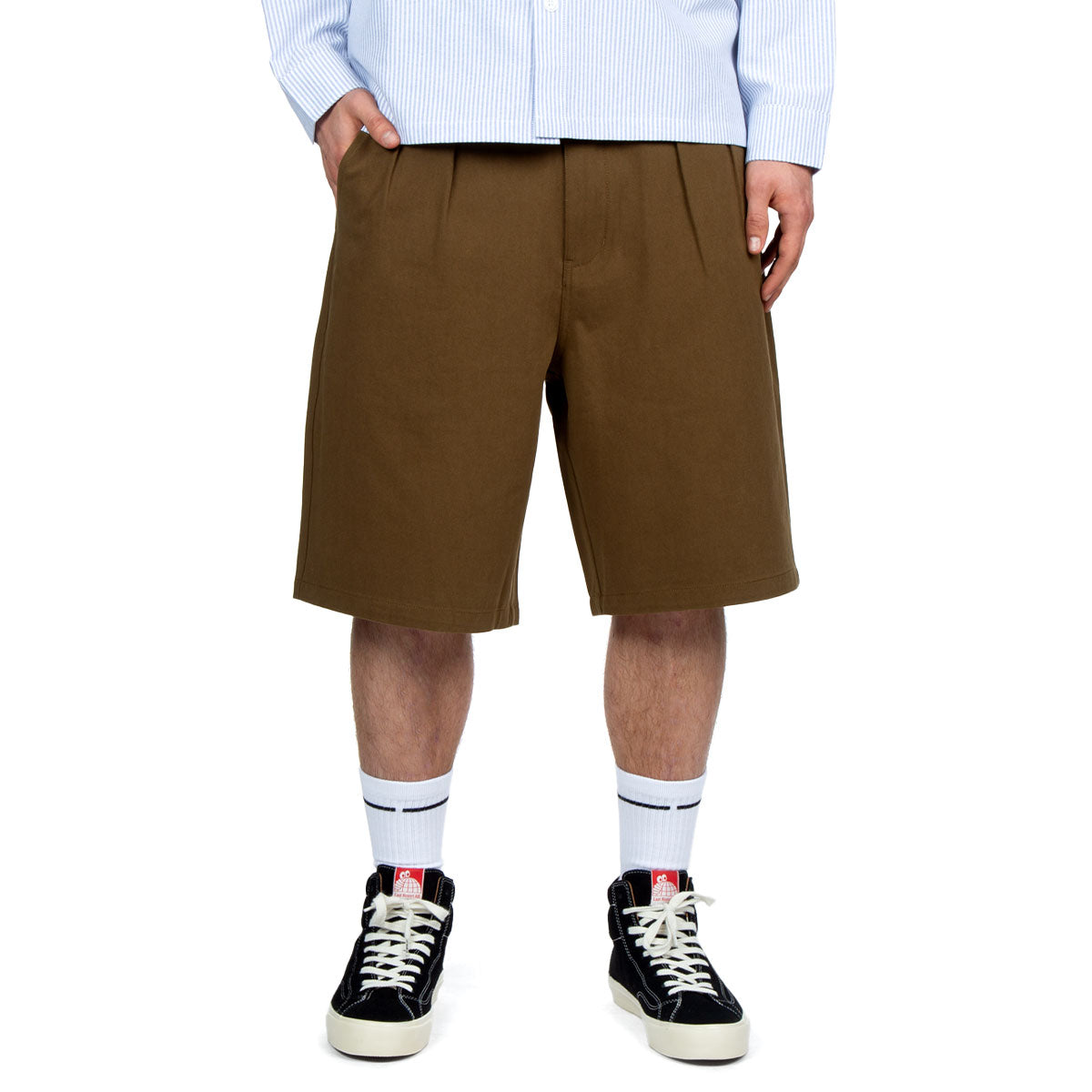 CCS Pleated Chino Shorts - Brown image 1